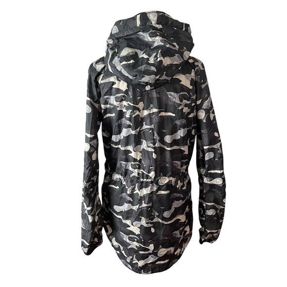 Nike Small T/F Windrunner Jacket Hooded Full Zip Thin Black Camo Pockets - Picture 11 of 14